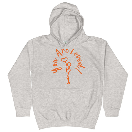 Kids Hoodie - You Are Loved - Stick Figure w/Balloon